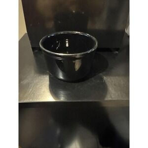 Vintage Black Bowl Marked Mervyn's Japan Small Bowl Mixing 3 3/8"T  4 7/8"